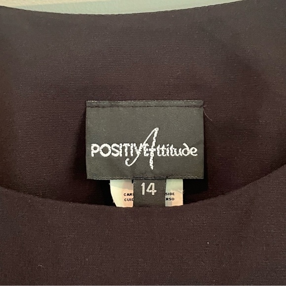 Black tank top work attire size 14 L Positive Attitude - Picture 2 of 4